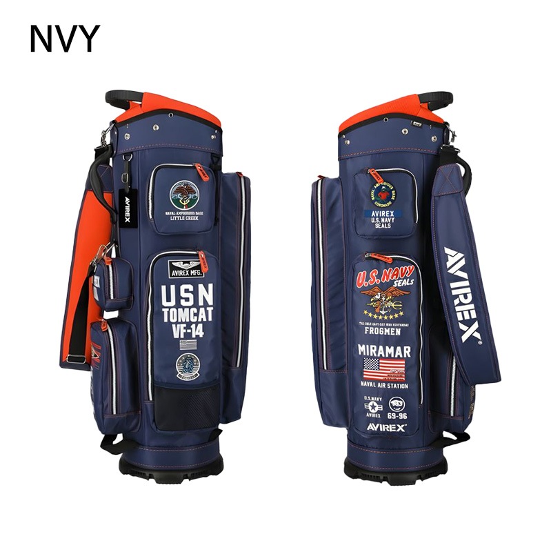 AVIREX GOLF キャディバッグ 9型 カート式 AVG5S-AC26