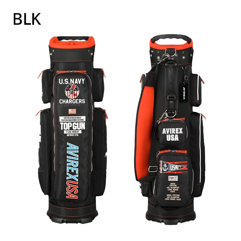 AVIREX GOLF キャディバッグ 9型 カート式 AVG5S-AC26