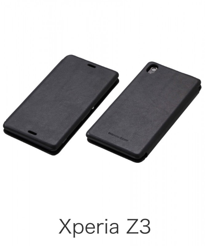 GENUINE LEATHER COVER MASK for Xperia Z3 Black DCS-CXZ3GLBK