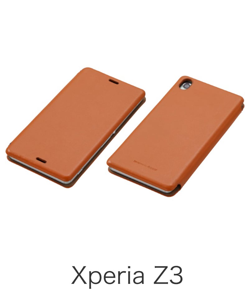 XperiaＺ３コンパクト レザーケース 特価】GENUINE LEATHER COVER MASK for Xperia Z3 Camel DCS