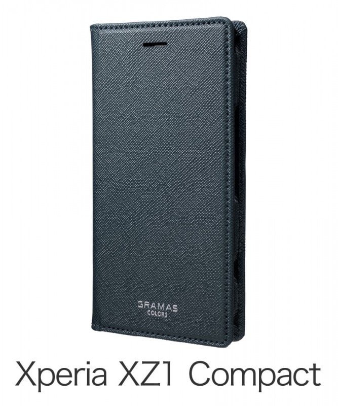 EURO Passione Book PU Leather Case for Xperia XZ1 COMP Navy CLC-61517NVY