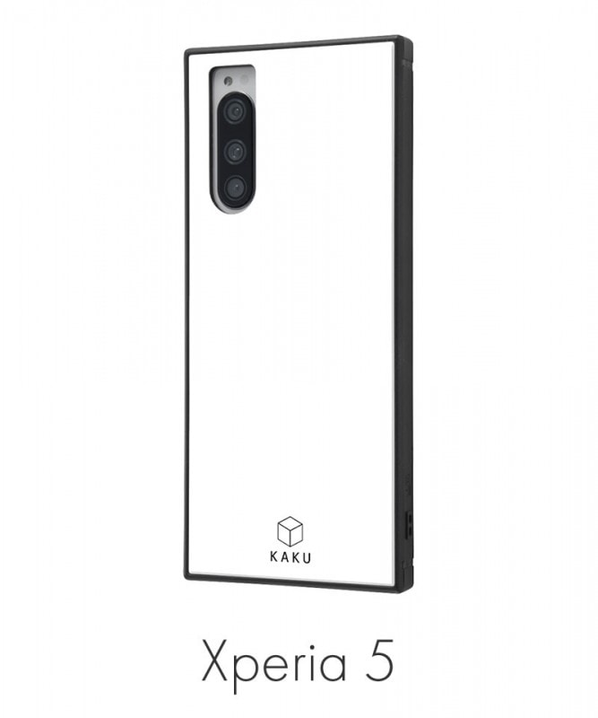 Xperia 5 �Ѿ׷�ϥ��֥�åɥ����� KAKU �ۥ磻�� IQ-RXP5K3TB/W