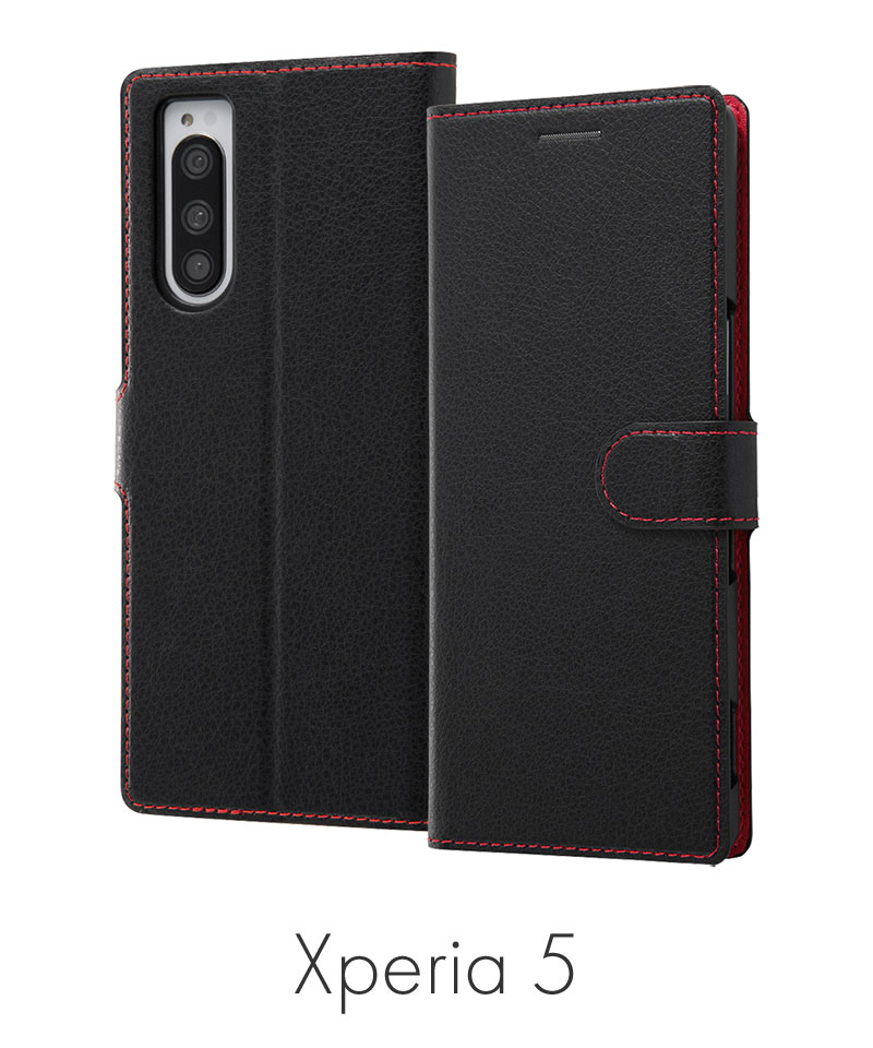 Xperia 5 手帳型ケース シンプル マグネット スリープ機能対応 