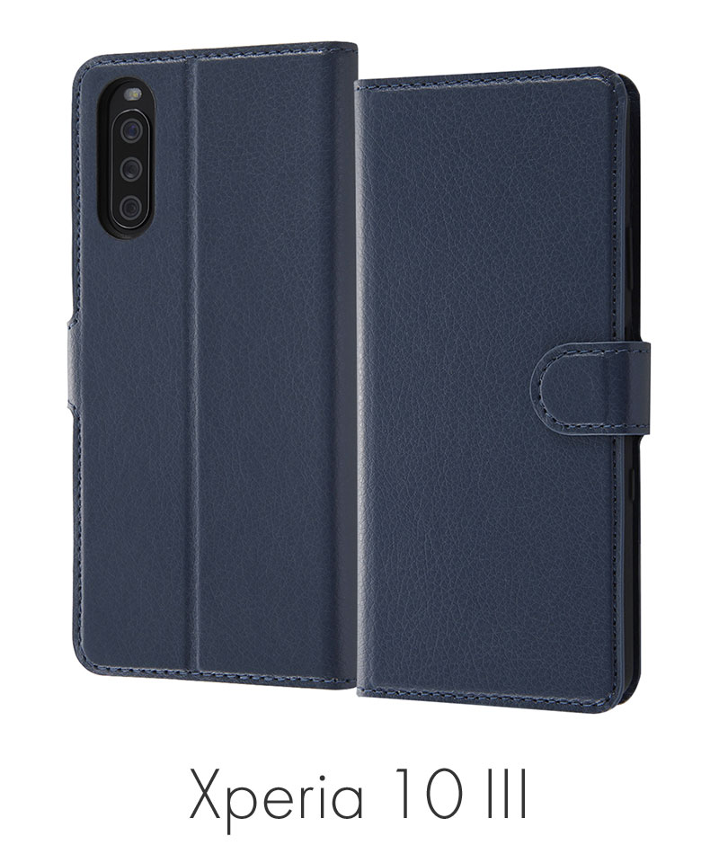 Xperia 10 III／Xperia 10 III Lite 耐衝撃 手帳型ケース シンプル