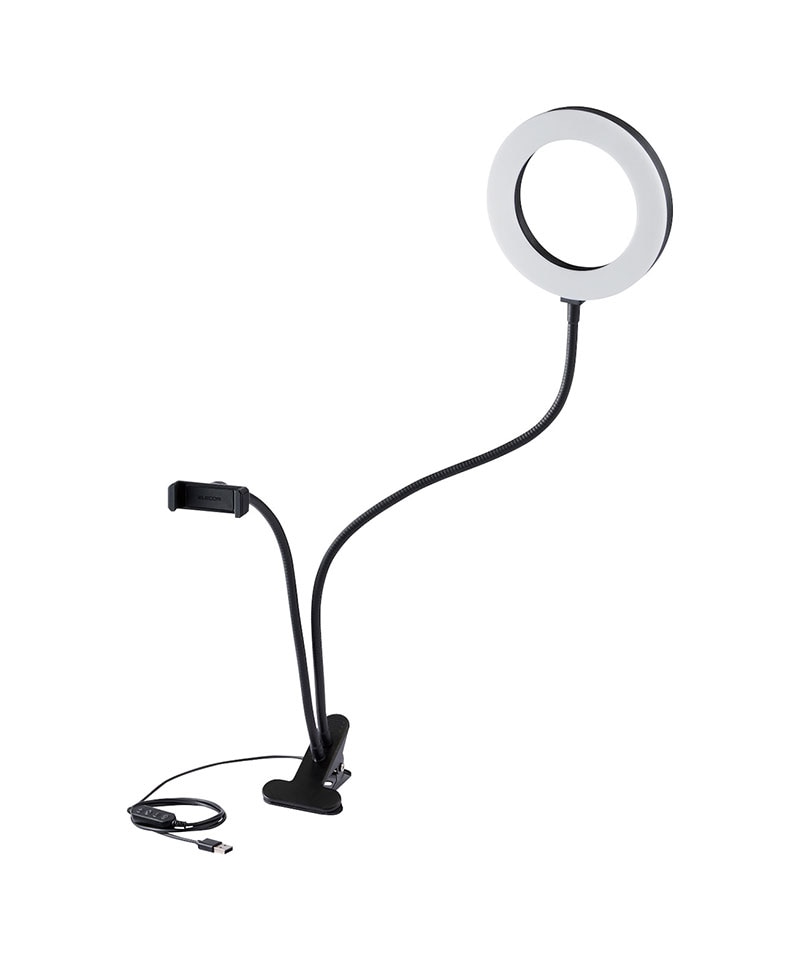LED��󥰥饤��(16cm/����åץ�������դ�) �֥�å� DE-L01BK
