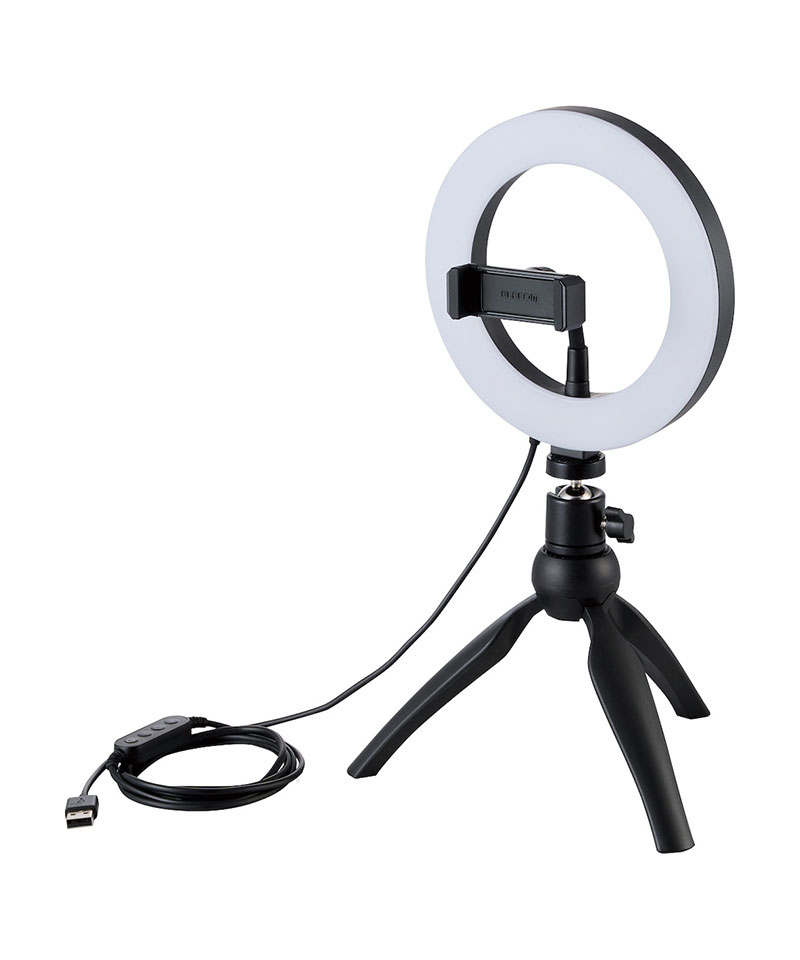 LED��󥰥饤��(16cm/�ߥ˻����դ�) �֥�å� DE-L02BK