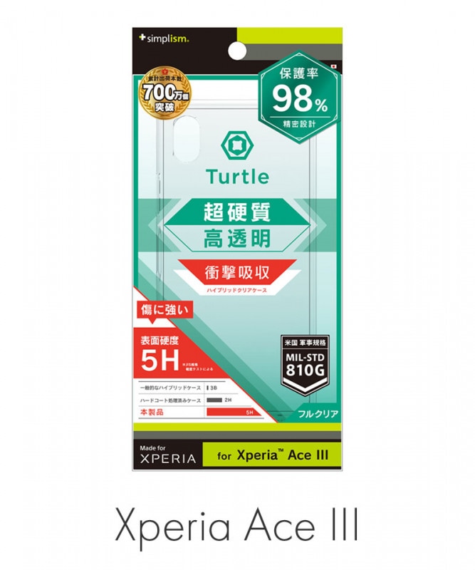 Xperia Ace III [Turtle] ϥ֥åɥ ꥢ ꥢ TR-XP226-TT-CL