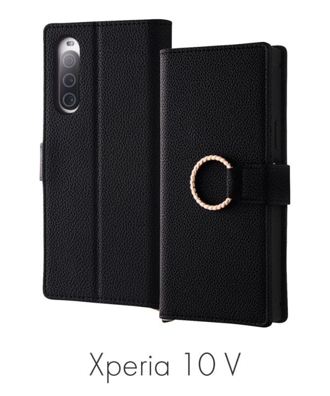 Xperia 10 V �Ѿ׷� ��Ģ���쥶�������� KAKU Ring �֥�å� IN-RXP10M5TBC10/B