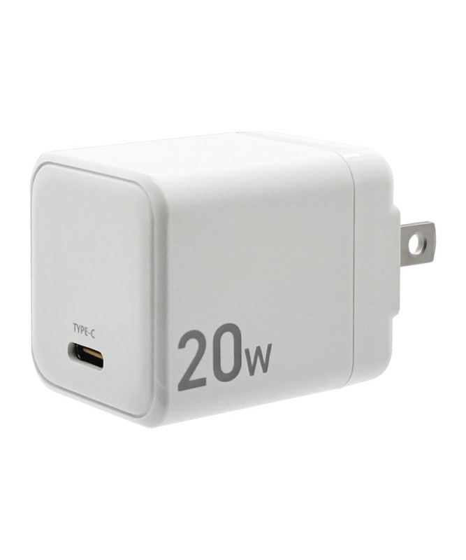 AC���Ŵ� PD�б� ���󥻥�� AC USB Type-C 20W ���� �����б� �ۥ磻�� RACC20W03WH �ۥ磻�� RACC20W03WH