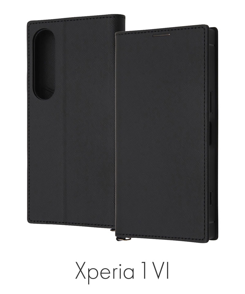 Xperia 1 VI �Ѿ׷� ��Ģ���쥶�������� KAKU Durable �֥�å�/�֥�å� IN-RXP1M6TBC9/BB