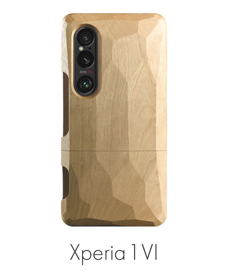 Real Wood Case for Xperia 1 VI 平彫 かえで/オイル 平彫 かえで 