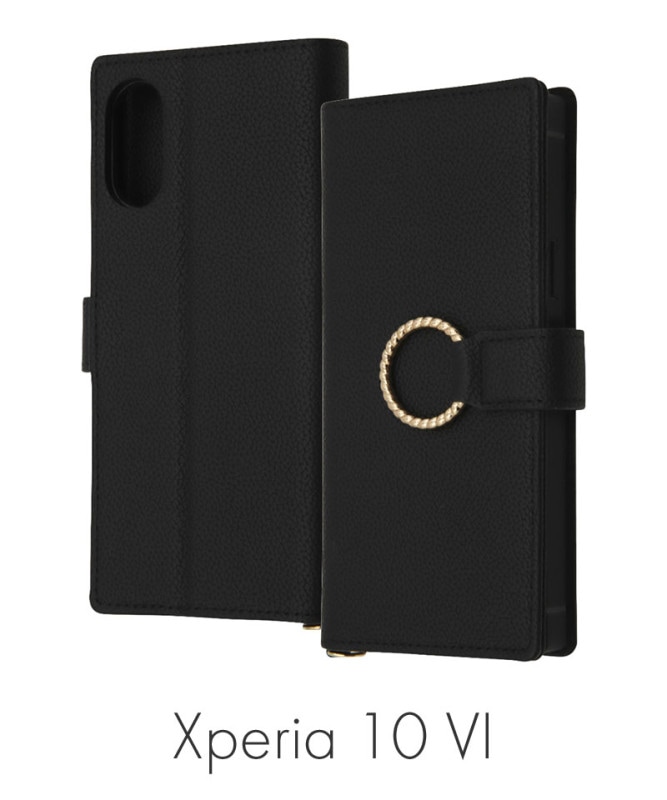 Xperia 10 VI Ѿ׷ Ģ쥶 KAKU Ring ֥å IN-RXP10M6TBC10/B