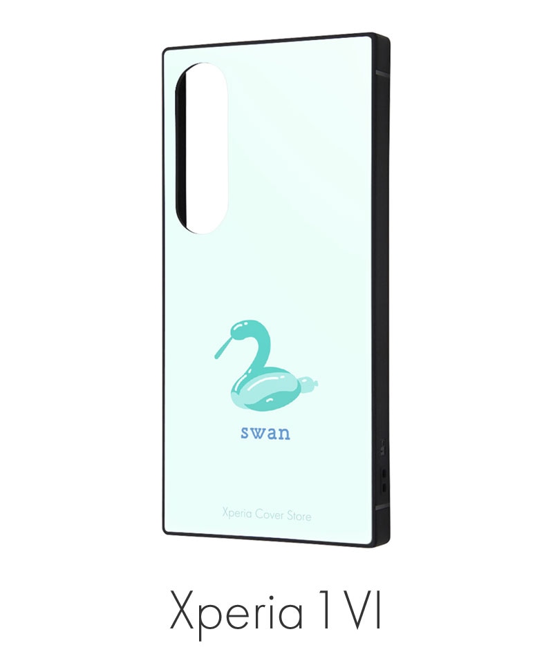 �ڥ��С����ȥ������Xperia 1 VI / Xperia���С����ȥ� ���ꥸ�ʥ�ǥ����� balloon art / �ϥ��֥�åɥ����� KAKU green_swan IQOEM-XP1M6K3TB/MUR41