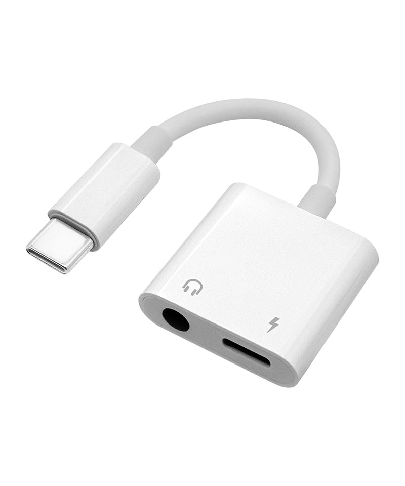 Type-C 3.5mm���ƥ쥪�ߥ˥ץ饰 ʬ�䥢���ץ� 60W PD�����б� DAC��� �����б� ����ۥ󥸥�å� �ۥ磻�� RHECC35D04WH