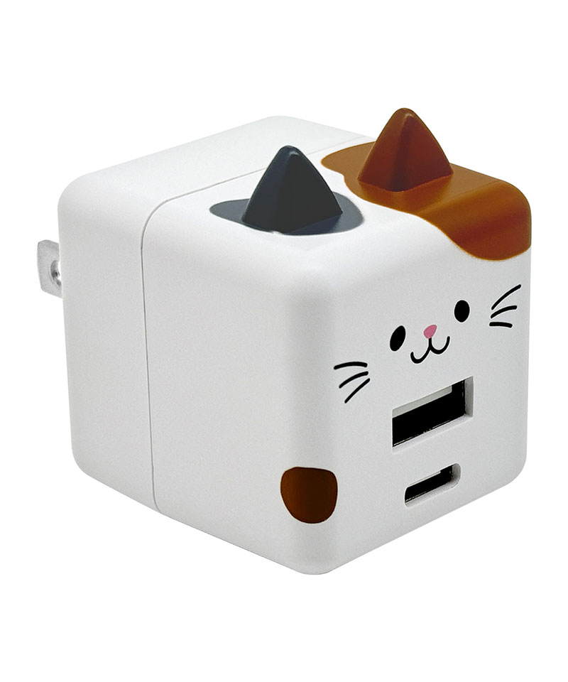 ��Фˤ㡼 USB���Ŵ� 2�ݡ���PD�б� USB Type-C Power Delivery 20W Type-A 2.4A ��Х˥㡼 ���Ϥ� RACCA20W03KHK