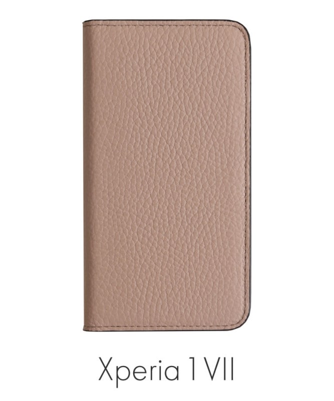 Xperia 1 VII �ܳ� ���ɥꥢ�쥶�� ��Ģ�������� �ԥ󥯥١����� 100061917-1067-015-pinkbeige