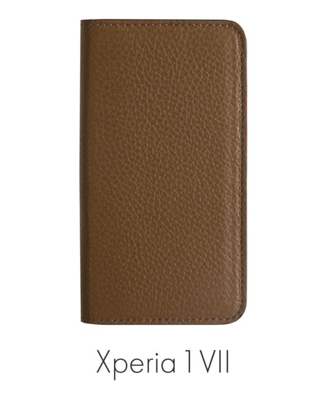 Xperia 1 VII �ܳ� ���ɥꥢ�쥶�� ��Ģ�������� �֥饦�� 100061917-1067-027-brown