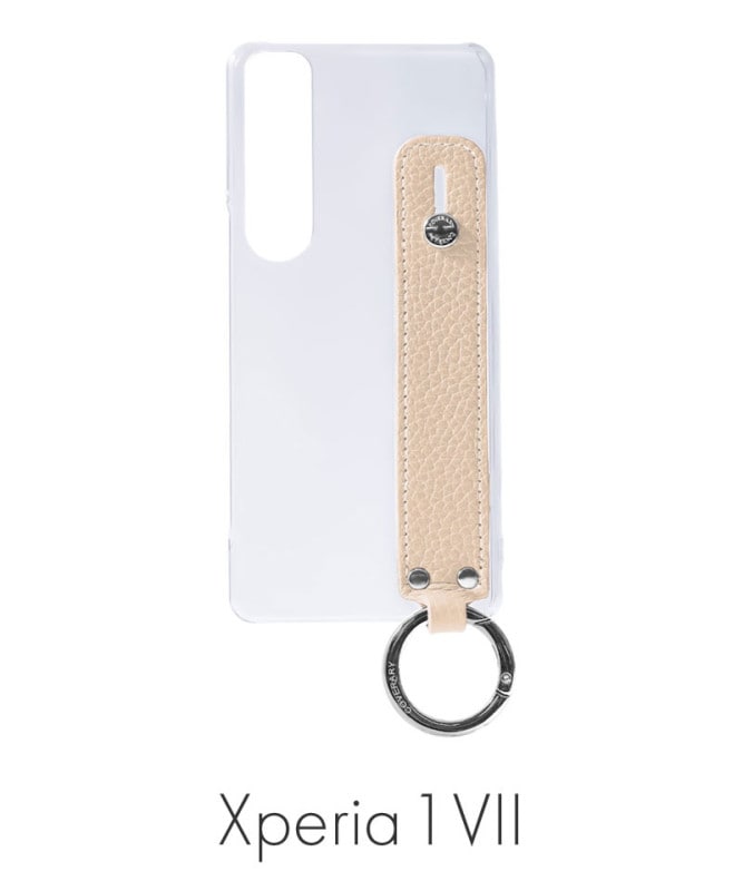 Xperia 1 VII ꥢ ܳ ɥꥢ쥶 ϥɥ٥դ ̥  100062351-1067-014-ecru