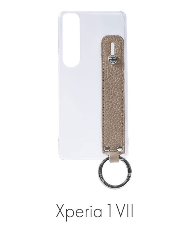 Xperia 1 VII ꥢ ܳ ɥꥢ쥶 ϥɥ٥դ ̥ 졼 100062351-1067-029-greige
