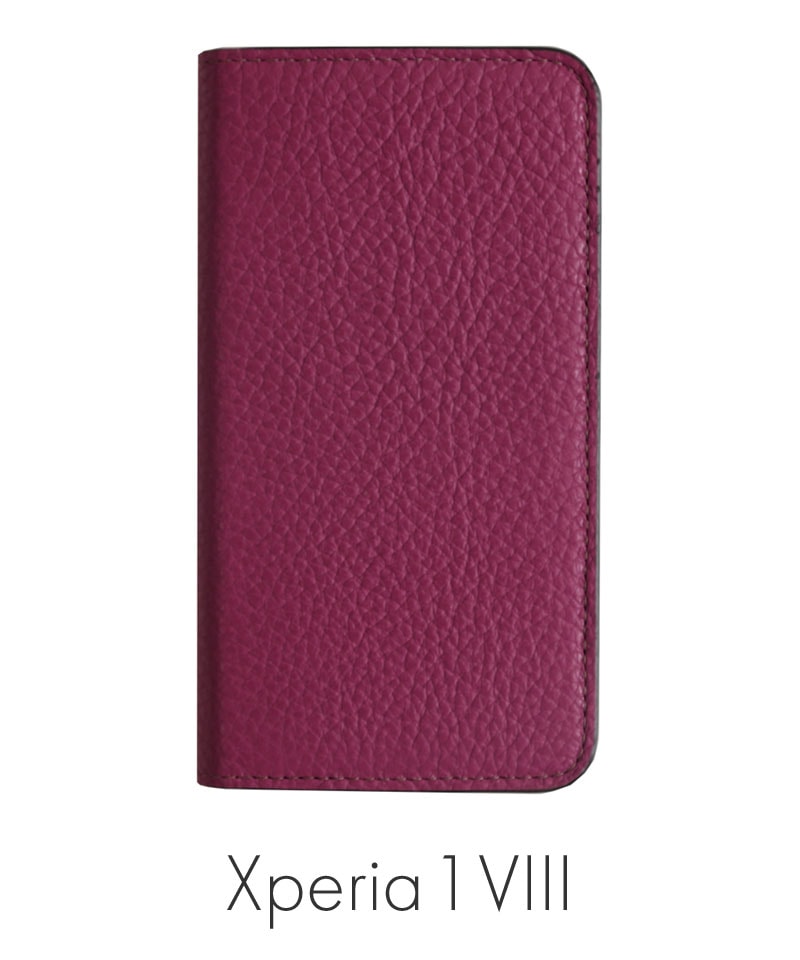 Xperia 1 VIII �ܳ� ���ɥꥢ�쥶�� ��Ģ�������� ���졼�� 100061917-1190-022-grape