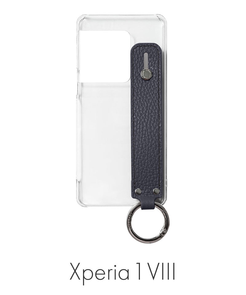 Xperia 1 VIII ���ꥢ������ �ܳ� ���ɥꥢ�쥶�� �ϥ�ɥ٥���դ� ���̥����� �ͥ��ӡ� 100062351-1190-002-navy