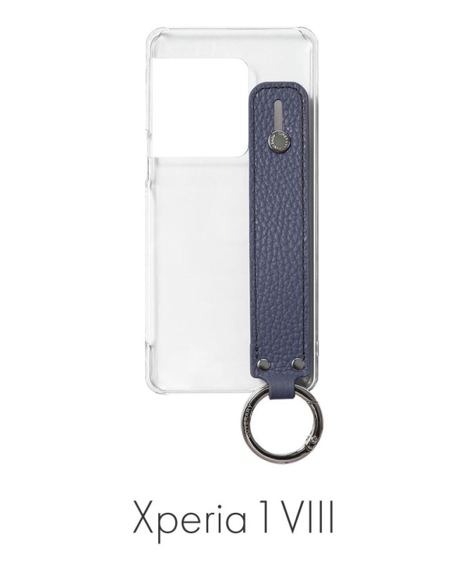 Xperia 1 VIII ���ꥢ������ �ܳ� ���ɥꥢ�쥶�� �ϥ�ɥ٥���դ� ���̥����� ���⡼���֥롼 100062351-1190-004-smokeblue
