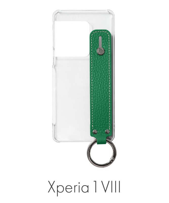 Xperia 1 VIII ���ꥢ������ �ܳ� ���ɥꥢ�쥶�� �ϥ�ɥ٥���դ� ���̥����� ���꡼�� 100062351-1190-010-green