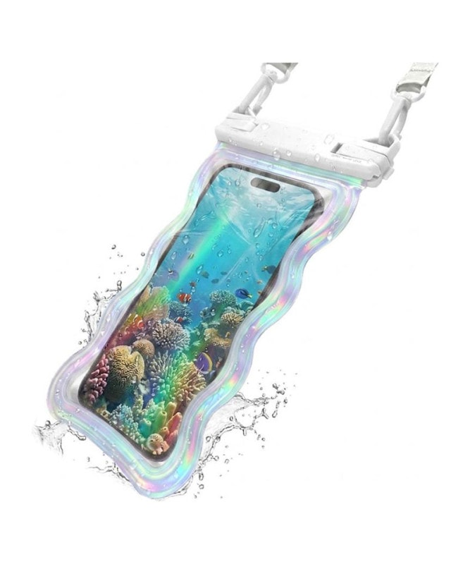 ���ޥ� �ɿ奱���� IP68 ���ȥ�å��� WAVECASE  �礭�᥹�ޡ��ȥե��� �������饫�顼 �� �ס��� ��Ϥ ��ʪ���� ���襤�� ��������ۥ磻�� RFRWPF09WAWH