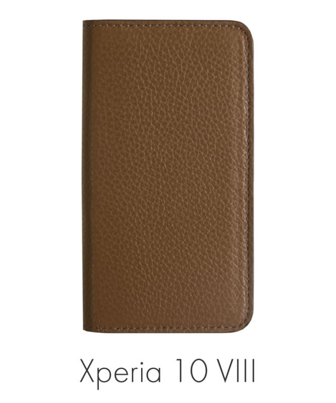 Xperia 10 VIII �ܳ� ���ɥꥢ�쥶�� ��Ģ�������� �֥饦�� 100061917-1243-027-brown