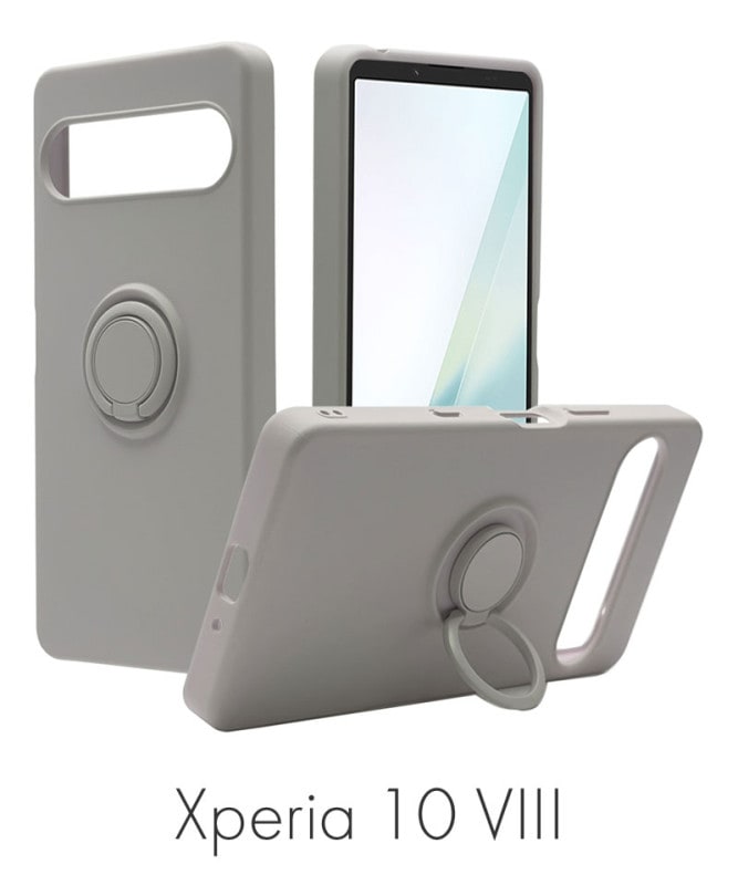 Xperia 10 VIII ������ ���С� ����դ� ���եȥ����� TPU ���ޥۥ���դ� ��ɻ� ������� ���ȥ�åץۡ��� ���졼 9813XP108TPRGRY