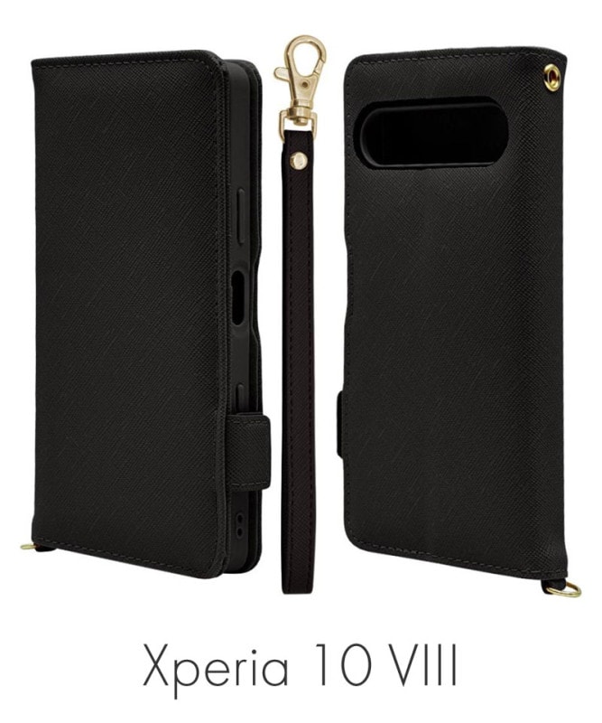 Xperia 10 VIII/10 VII ������ ��Ģ�� �����ɼ�Ǽ ������ɵ�ǽ ����ץ� ��� �ϥ�ɥ��ȥ�å��դ� �֥�å� 9805XP108BHSBK