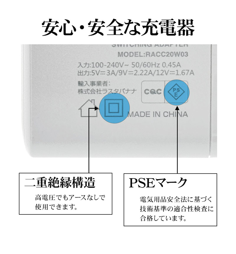 AC���Ŵ� PD�б� ���󥻥�� AC USB Type-C 20W ���� �����б� ���㥳���륰�졼 RACC20W03CGRY ���㥳���륰�졼 RACC20W03CGRY