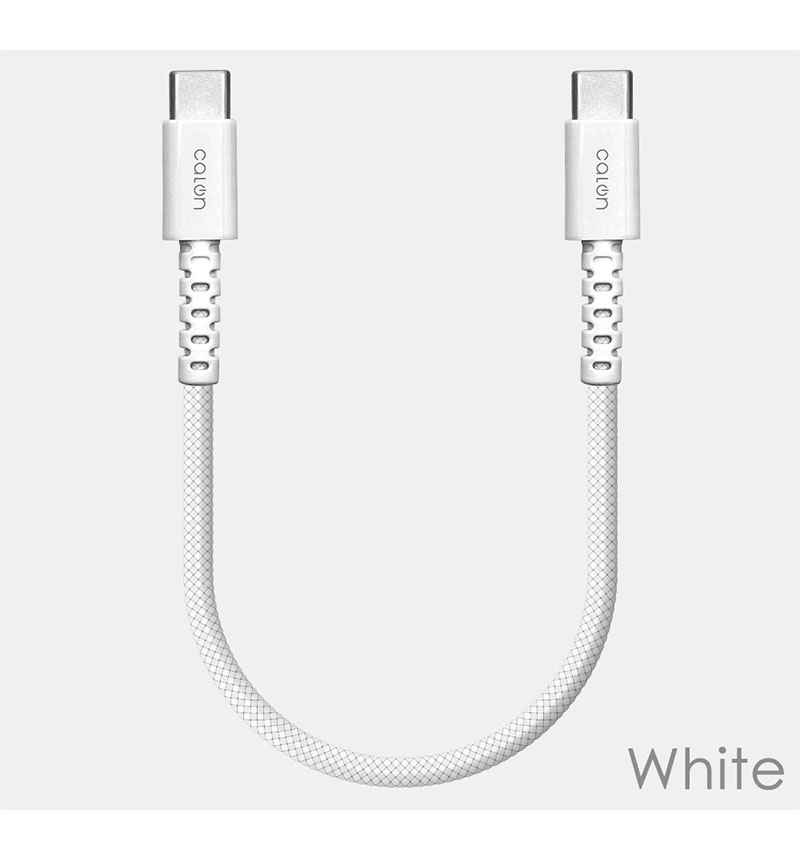 calon ���ޥ� �����֥� PD�б� ���� �ʥ����󥱡��֥� ���� �̿�  Type-C to C 20cm �ۥ磻�� R02CACC3A05WH