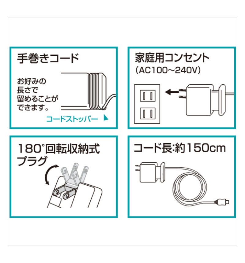 �괬�������ɼ� AC �ޥ�����USB 1A �֥�å� RBAC092