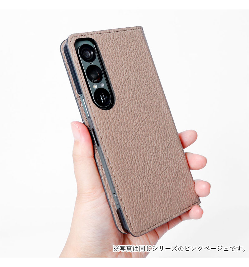 Xperia 1 VII �ܳ� ���ɥꥢ�쥶�� ��Ģ�������� �饤�ȥԥ� 100061917-1067-016-lightpink
