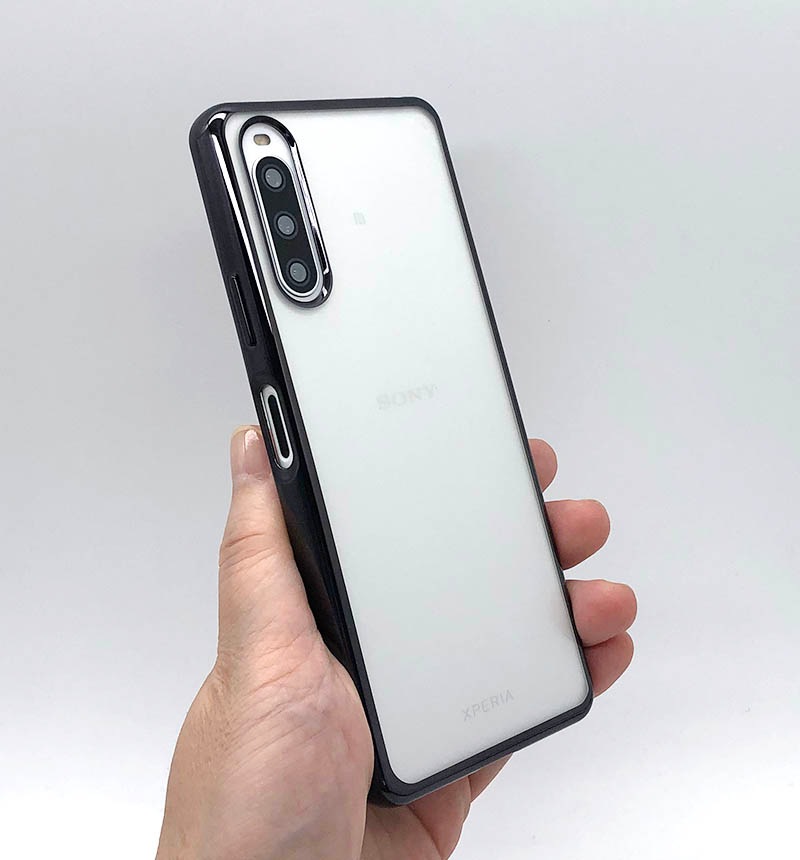 Xperia 10 IV TPU���եȥ����� �᥿��å��ե졼�� �֥�å� RT-RXP10M4HT2/BM