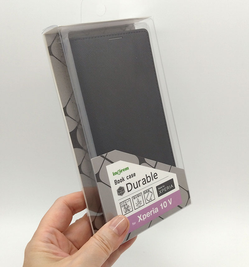 Xperia 10 V �Ѿ׷� ��Ģ���쥶�������� KAKU Durable �֥�å�/�֥�å� IN-RXP10M5TBC9/BB