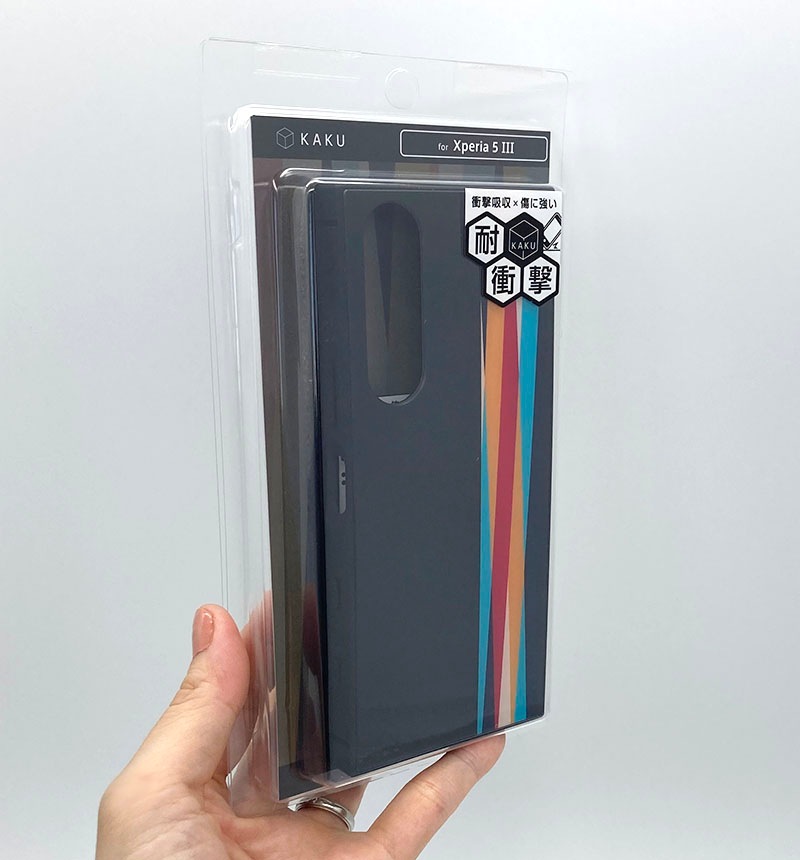 Xperia 5 III �Ѿ׷�ϥ��֥�åɥ����� KAKU ���ȥ饤��/�֥�å� INQ-CXP5M3K3TB/SP1