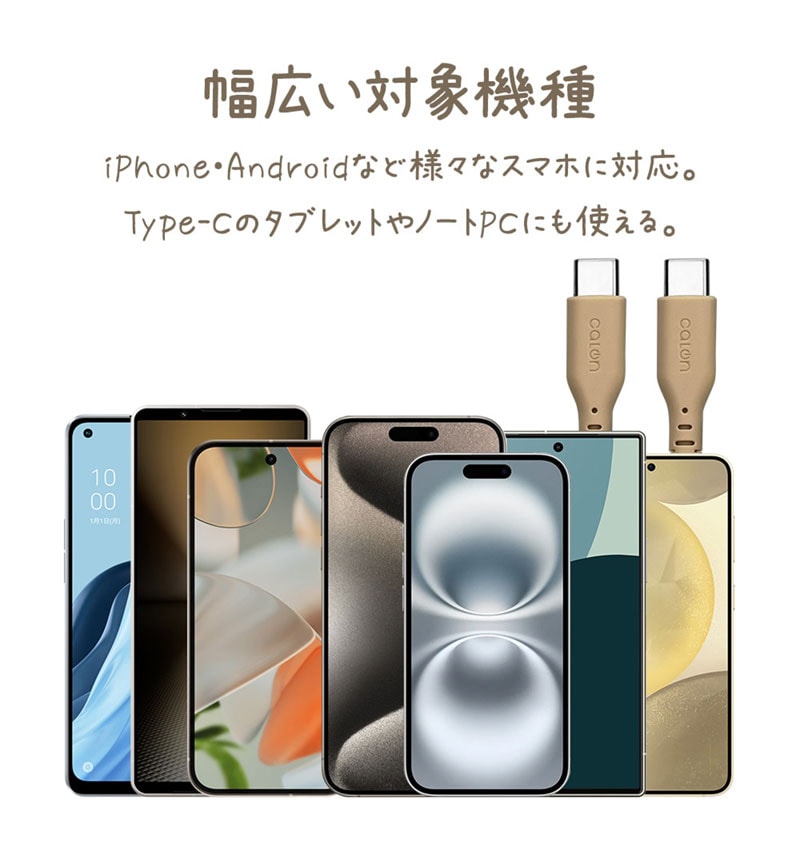 PD�б� ���餫�� ���ꥳ�󥱡��֥� calon ���� �̿� Type-C to Type-C 60W 1m   ���졼 R10CACC3A04GRY ���졼 R10CACC3A04GRY