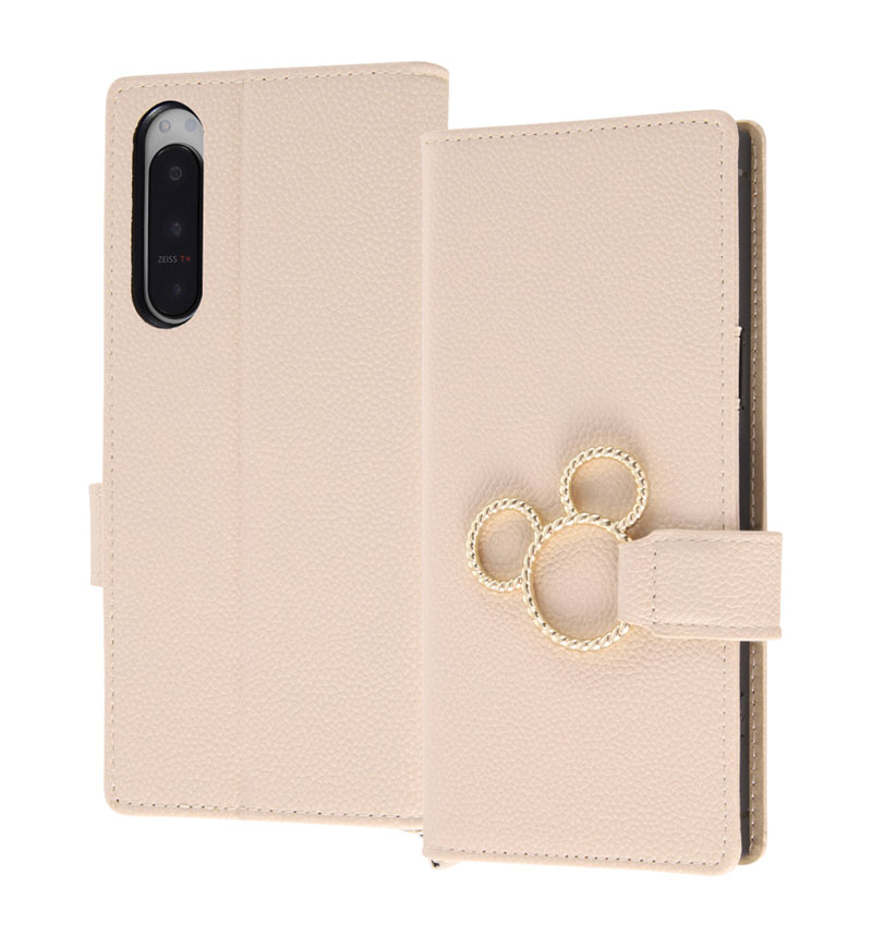 Xperia 5 Iv ディズニーキャラクター 耐衝撃 手帳型レザーケース Kaku Ring ミッキー ミツマル ベージュ In Rdxp5m4tbc11be Mk10 手帳型レザーケース Xperiaカバーストア ソニー公認 スマホケース 通販