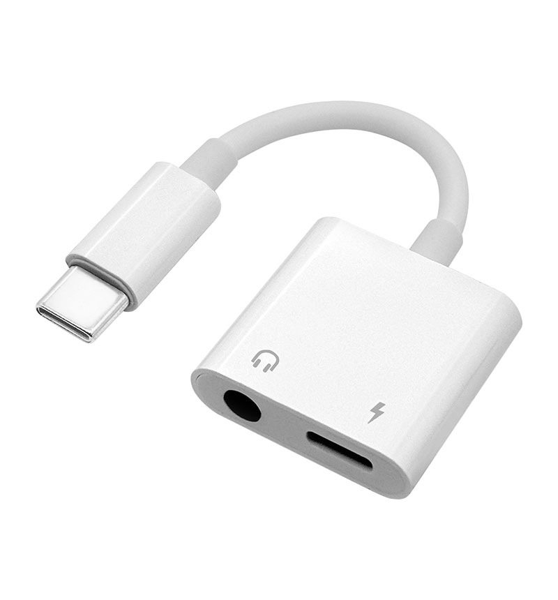 Type-C 3.5mm���ƥ쥪�ߥ˥ץ饰 ʬ�䥢���ץ� 60W PD�����б� DAC��� �����б� ����ۥ󥸥�å� �ۥ磻�� RHECC35D04WH