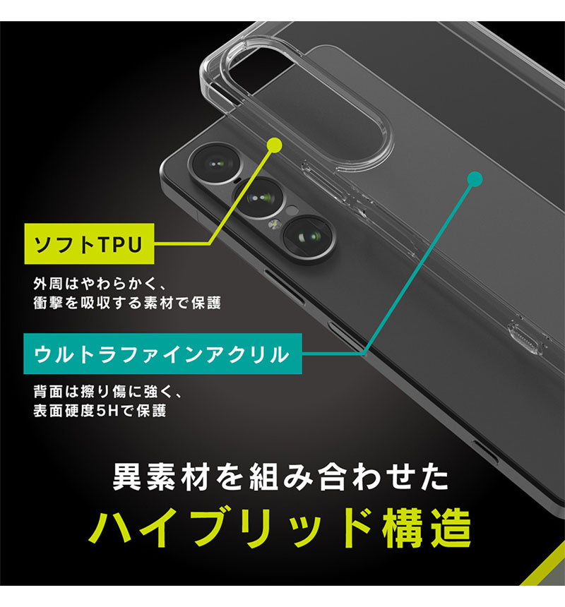Xperia 1 VII [Turtle] �ϥ��֥�åɥ����� ���ꥢ ���ꥢ TR-XP253-TT-CL