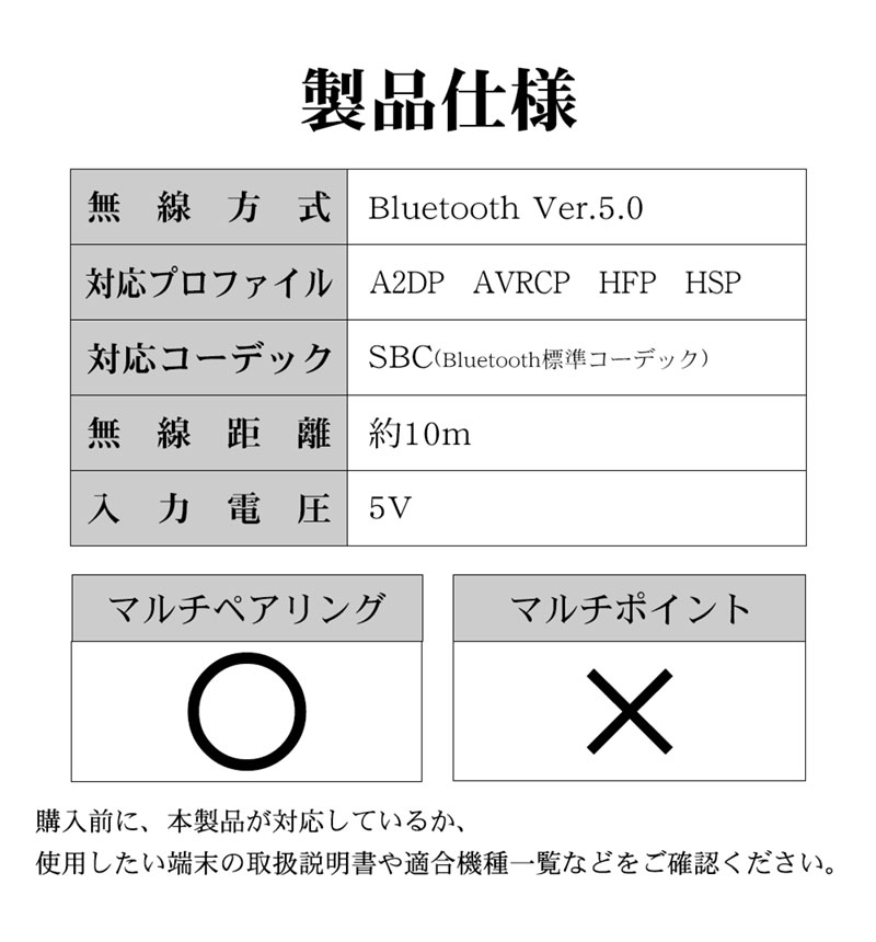 Bluetooth5.0 ����Ƴ����ۥ� �ޥ��� �ϥ󥺥ե꡼���� ����դ����ʤ� �����å��դ� RBTESMS05WH �ۥ磻��
