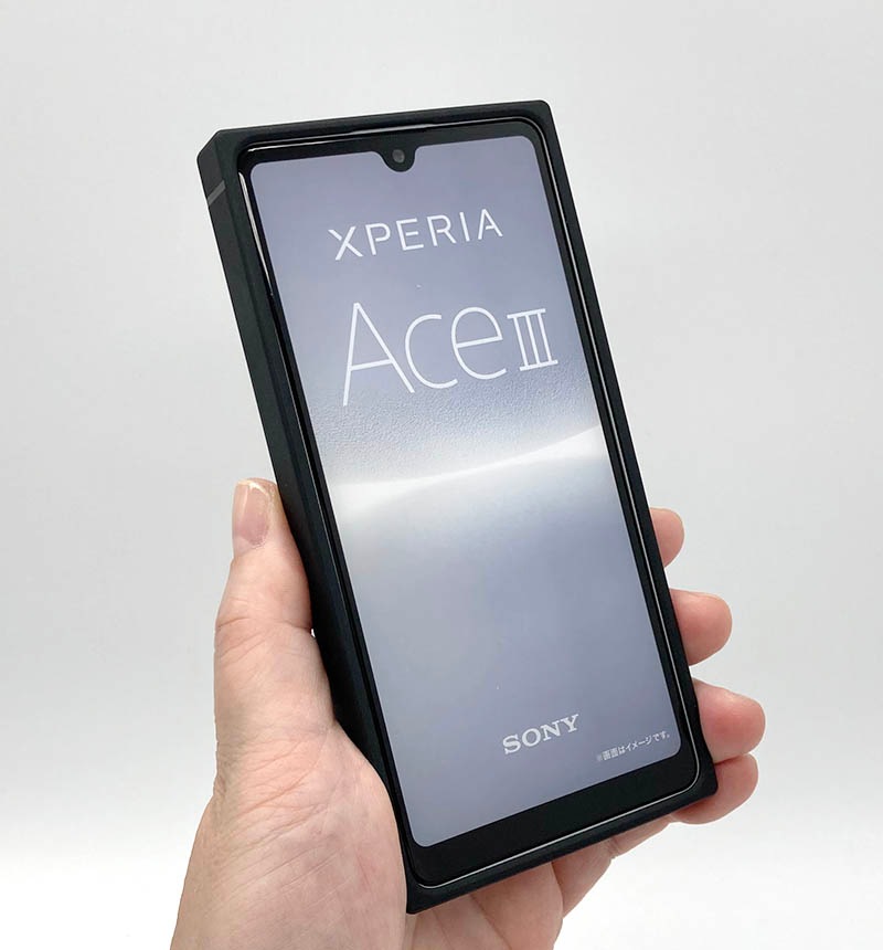 Xperia Ace III �Ѿ׷�ϥ��֥�åɥ����� KAKU �ۥ磻�� INQ-RXPAM3K3TB/W