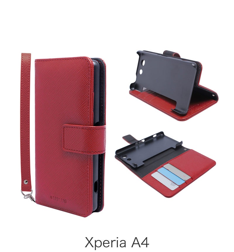 Xperia A4 �֥å�������PU�쥶����������BOOK S�ʥ��ޡ��ȡˡ� ��å� LP-SO04GLBSRD