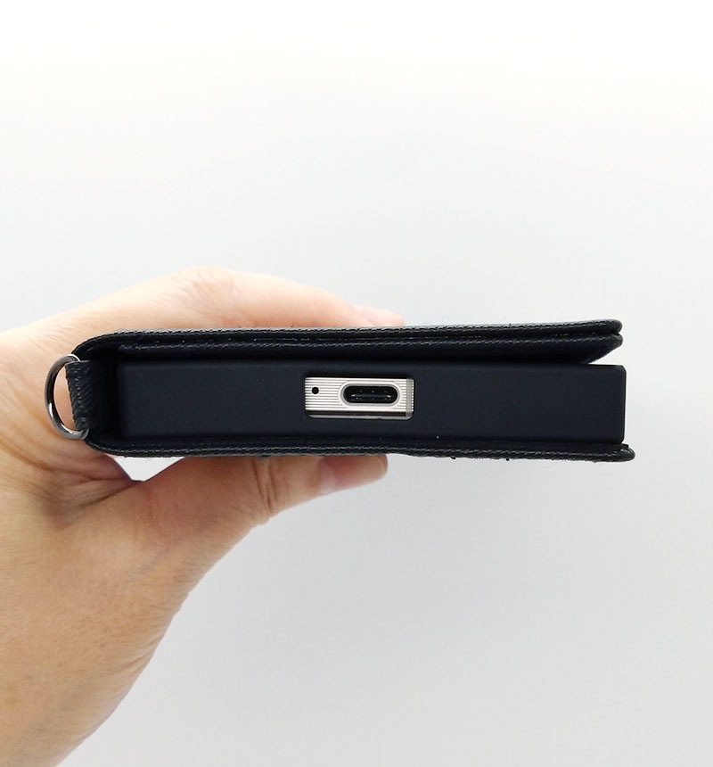 Xperia 1 VI �Ѿ׷� ��Ģ���쥶�������� KAKU Durable �֥�å�/�֥�å� IN-RXP1M6TBC9/BB