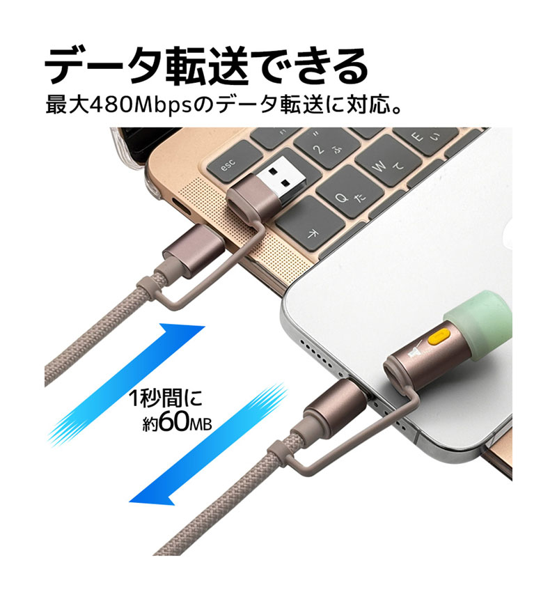 ���ޥ� �����֥� PD�б� ������A�Ѵ� LED �饤�Ƚ��� �̿� Type-C to Type-C Type-A 60W 3A 1.2m �ɺ� �����ȥɥ� �١����� R12CACCLED3A01BE �١����� R12CACCLED3A01BE