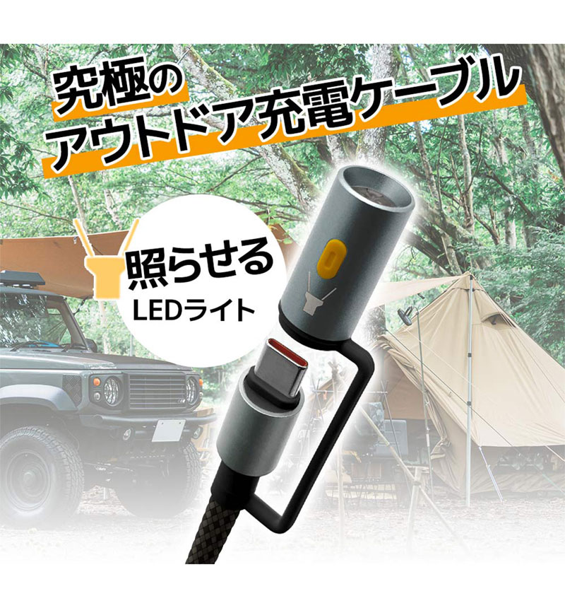 ���ޥ� �����֥� PD�б� ������A�Ѵ� LED �饤�Ƚ��� �̿� Type-C to Type-C Type-A 60W 3A 1.2m �ɺ� �����ȥɥ� �֥�å� R12CACCLED3A01BK �֥�å� R12CACCLED3A01BK