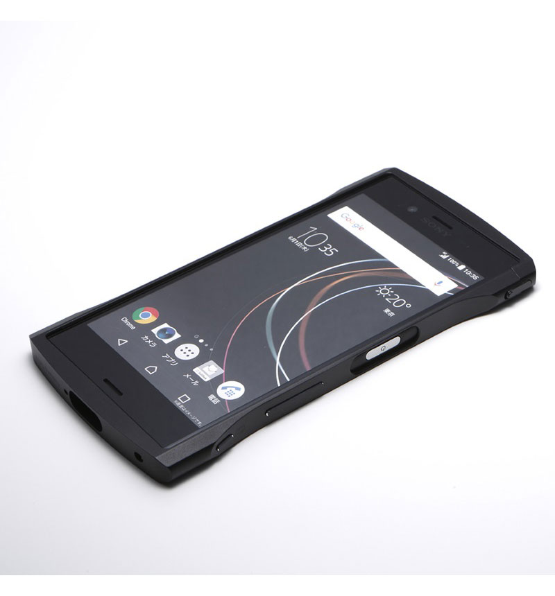 ���ò���CLEAVE Aluminum Bumper Chrono for Xperia XZs �֥�å� DCB-XZSCHABK