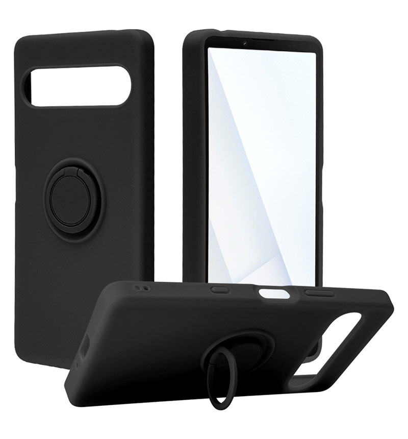 Xperia 10 VII ������ ���С� ����դ� ���եȥ����� TPU ���ޥۥ���դ� ��ɻ� ������� ���ȥ�åץۡ��� �饹���Хʥ� BK �֥�å� 9268XP107TPRBK